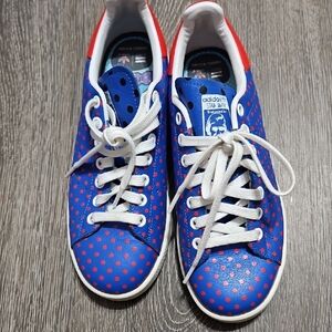 adidas Stan Smith Men's Blue with Red Dot Athletic Shoes
